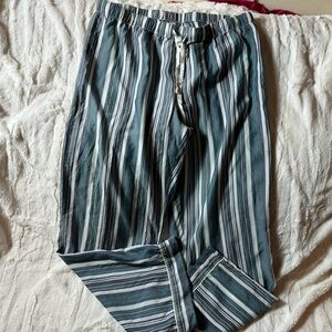 Gilligan & O'Malley Striped Pajama Pants - Blue/Green/White Women size L